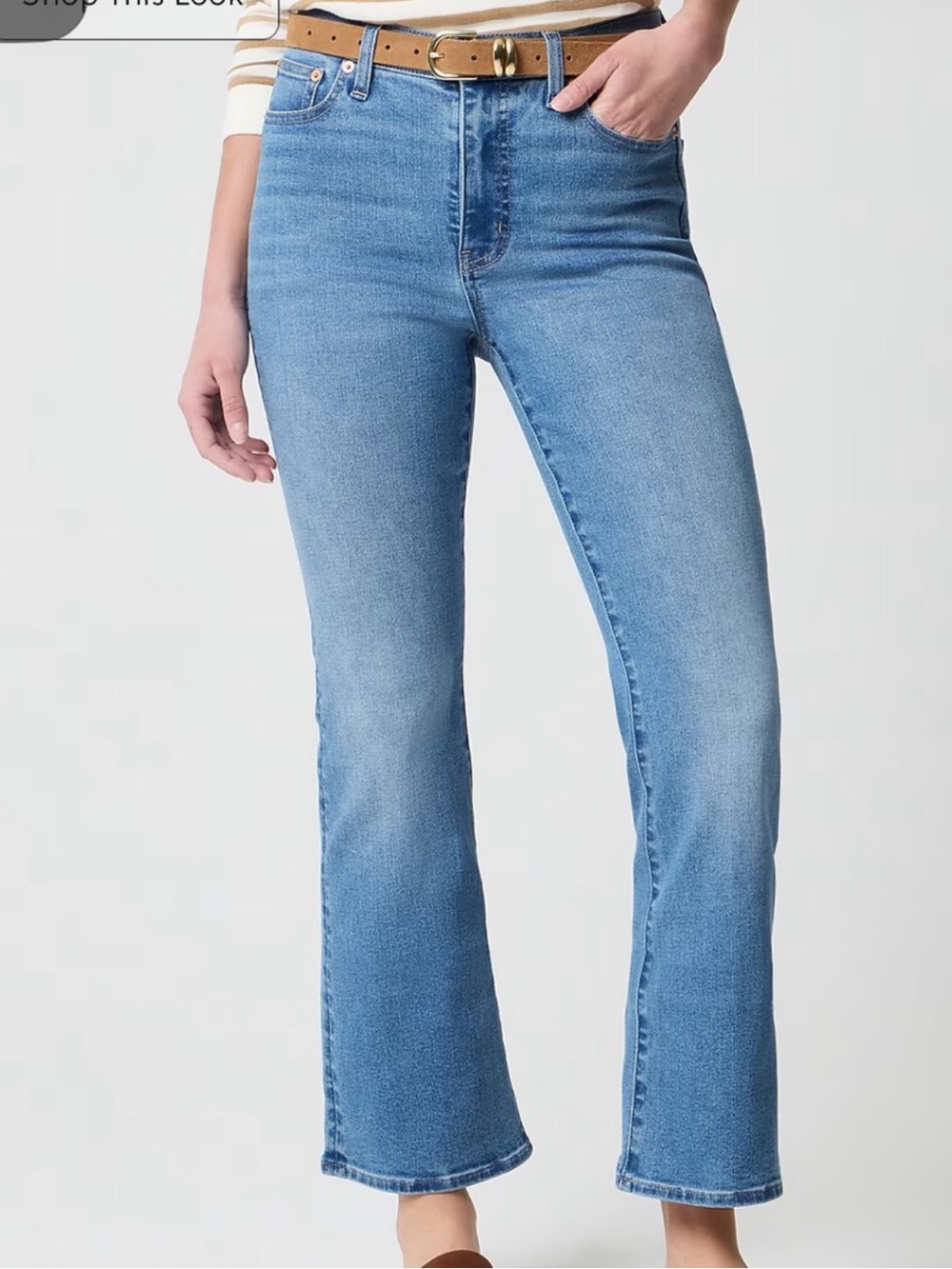 J Crew Mid Rise Flare Crop Jeans Women’s 27